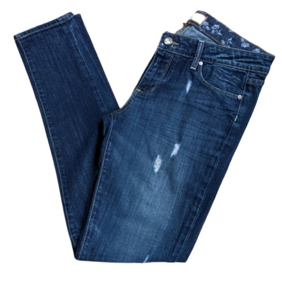 PAIGE Skyline skinny jeans blue stretch women’s sz 29 distressed - Picture 3 of 8